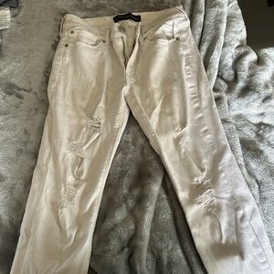 Women's Size 6 Express Ripped White Skinny Jeans